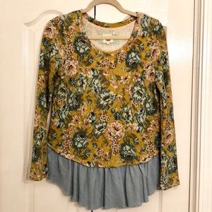Anthropologie floral sweater